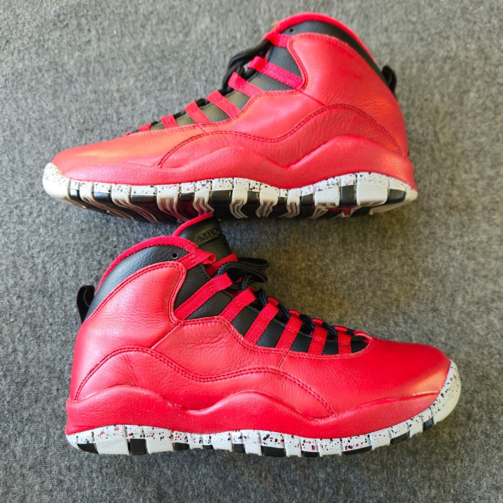 New! Air Jordan 10 Retro 'Bulls Over Broadway' Gym Red Blk 705178-601 Mens Sz 8